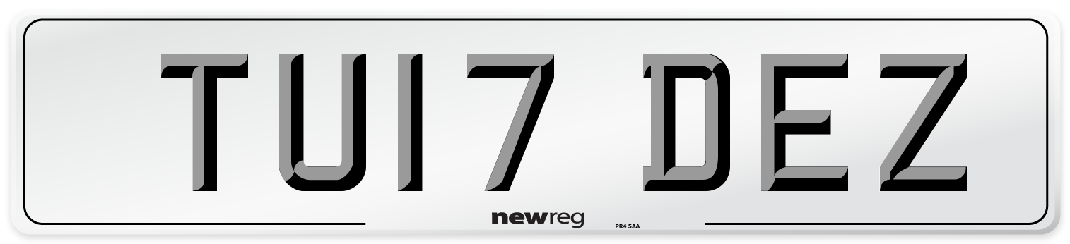 TU17 DEZ Number Plate from New Reg